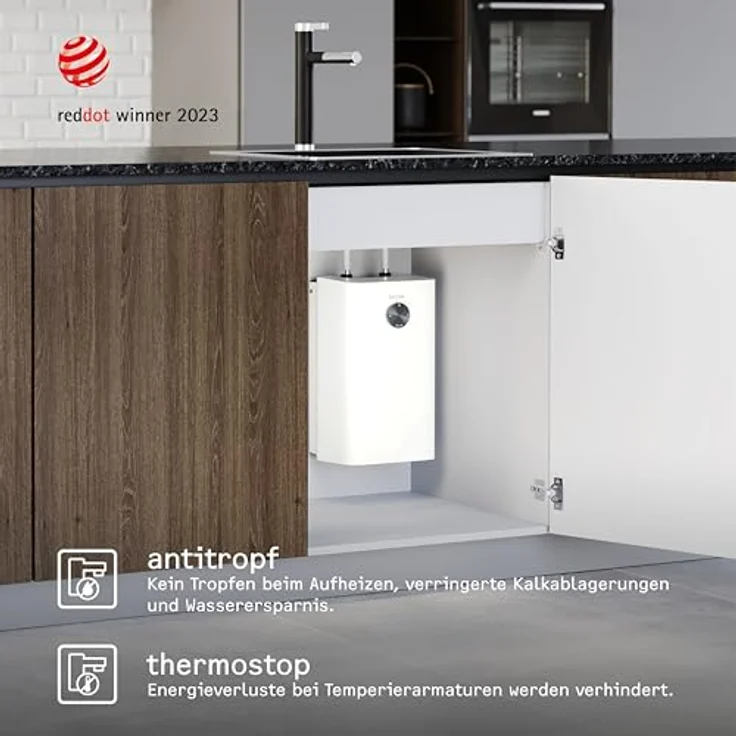 STIEBEL ELTRON SNU 5 Plus 1 kW, Untertischboiler 5 Liter Niederdruck, antitropf- und thermostop-Funktion, kompakt, Made in Germany, 230V – Bild 2