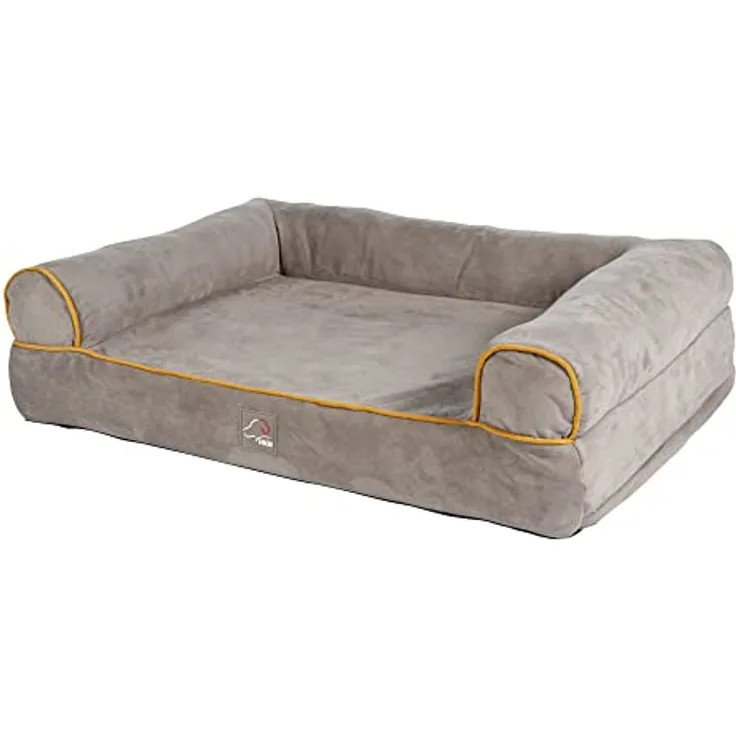 HKM ANAM Cara Hundebett Taupe/Goldgelb S