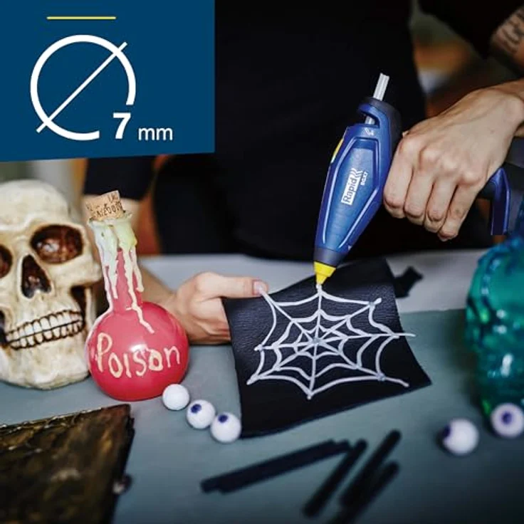 Rapid BGX7 Akku-Heißklebepistole, 7mm, 20 Sek Aufheizzeit, 3.6V Li-Ion Akku mit 30 Minuten Laufzeit, ergonomischer Softgriff – Bild 5