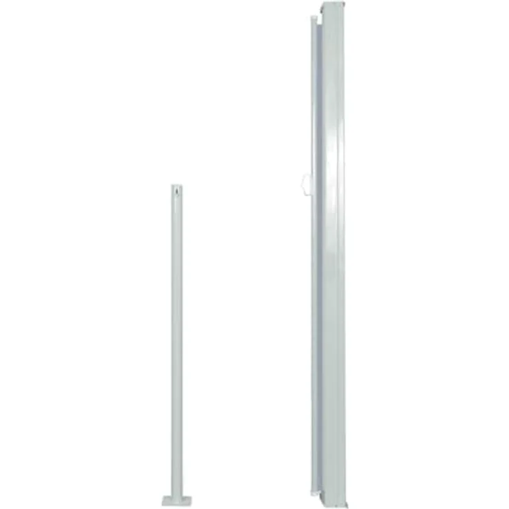 vidaXL Seitenmarkise, einziehbar bis 500 cm, UV-beständig, Grau – Bild 4