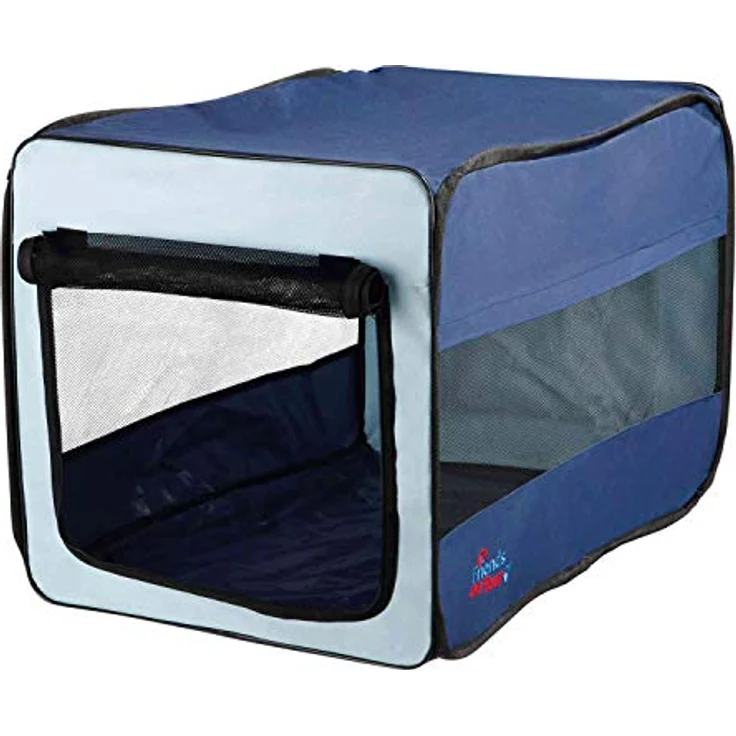 Trixie 39693 Mobile Kennel Twister, S–M: 50 × 52 × 76 cm, dunkelblau/hellblau – Bild 5