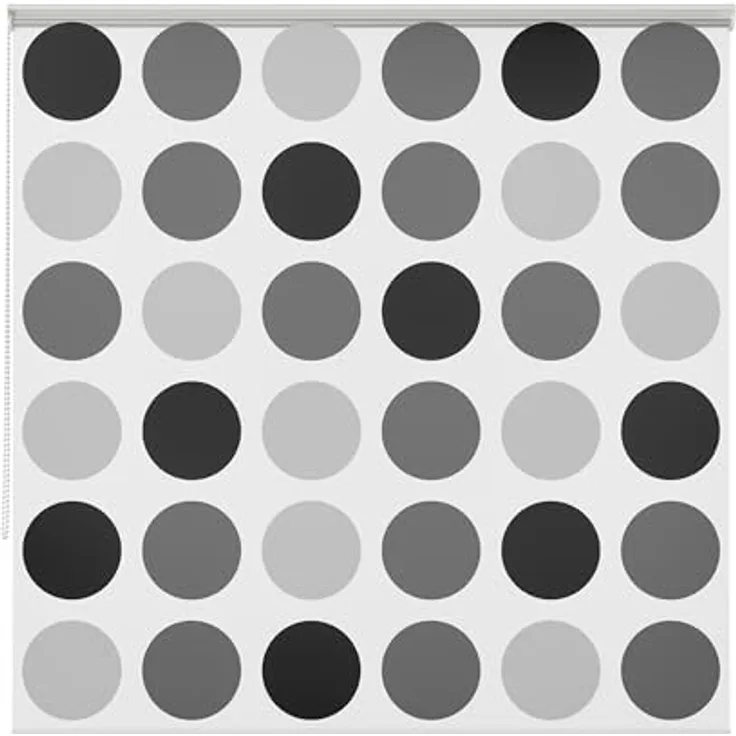 Aquabad® AQUABAD Vaskaflex Badewannenrollo / Duschrollo, Länge: 240 cm, Breite: 100 cm, Muster: Kreise, PEVA-Material, wasserabweisend
