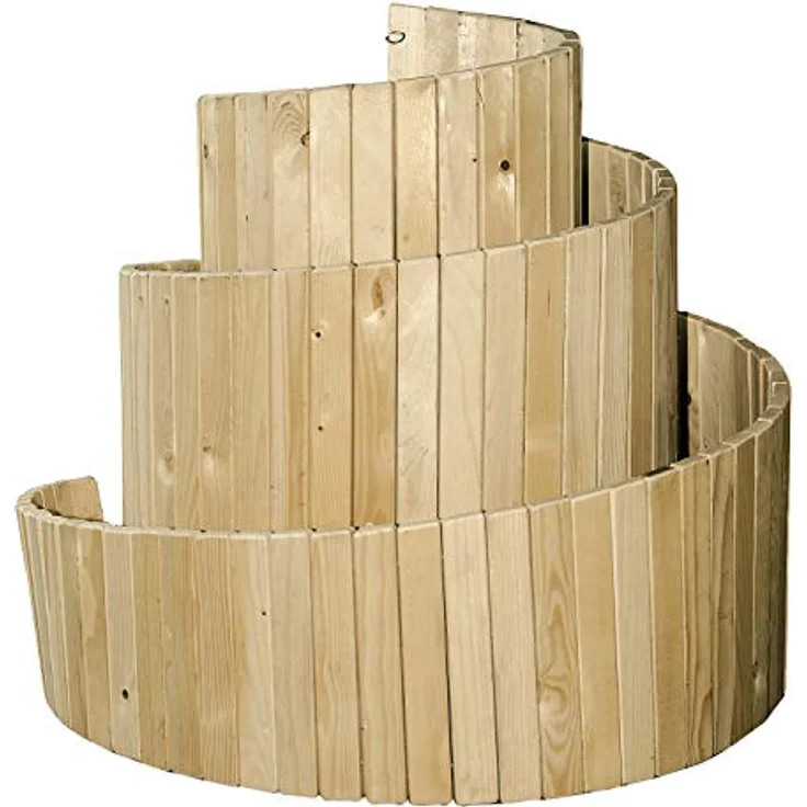 bellissa Kräuterspirale Holz - 95480 - Kräuterschnecke aus Nadelholz - Vormontierter Bausatz inkl. Trennfolie - 120 x 120 x 20/80 cm – Bild 2