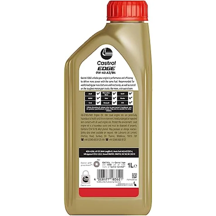 Castrol Motoröl Edge 0W-40 A3/B4 H 1F, Hochleistungs-Motoröl für Hybridfahrzeuge, 1 l – Bild 4