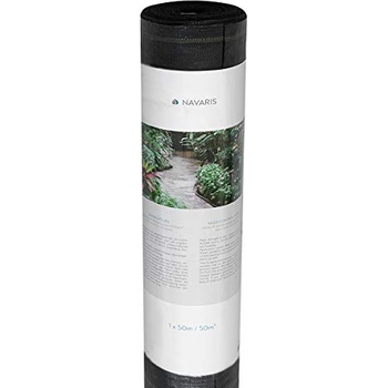 Navaris Unkrautvlies 50m² – Reißfest, Wasserdurchlässig, UV-stabil, 100g/m² – Für Beet, Gewächshaus & Steingarten