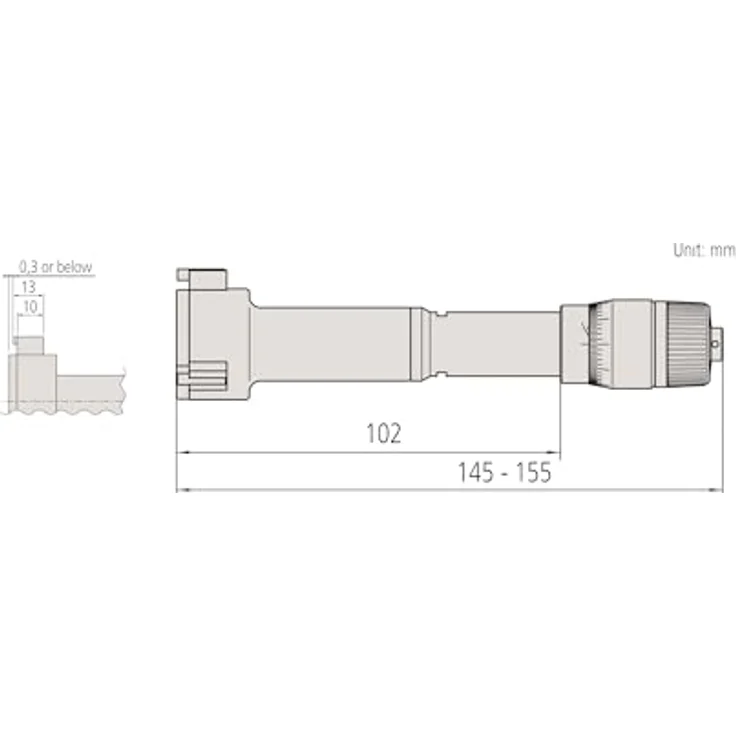 Mitutoyo 368-169 Dreipunkt-Innen-Feinmessgerät, 40-50 mm, Titanbeschichtet – Bild 2