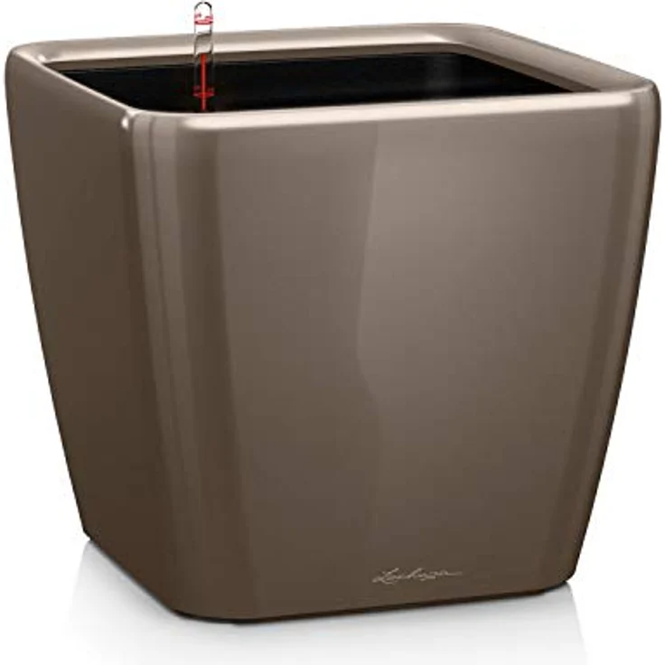 LECHUZA QUADRO Premium LS 28 taupe hochglanz 16145 – Bild 1