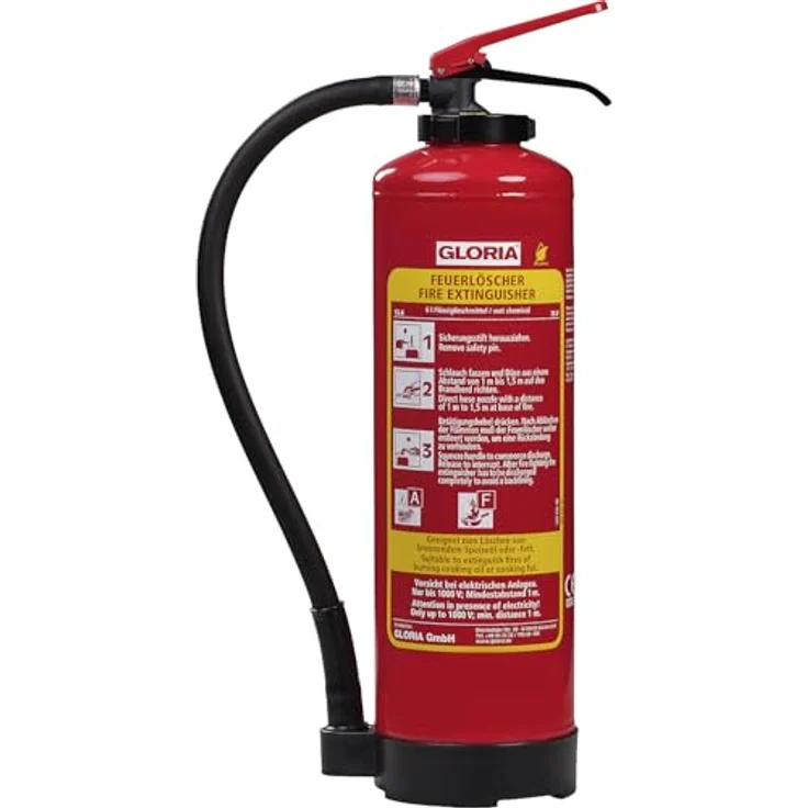 Magni FA 6 EASY, Fettbrand-Aufladelöscher 6 Liter fluorfrei, geeignet für Brandklassen A und F, mit Wandhalterung – Bild 2