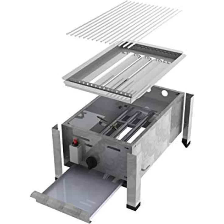 ChattenGlut Gasgrill ChattenGlut Gastrobräter 4,5kW mit Einzelne Edelstahlstäbe als Rost, BxTxH: 340x530x270 cm, Edelstahlausführung aus Hessen Germany, geringer Gasverbrauch und Piezozündung – Bild 7