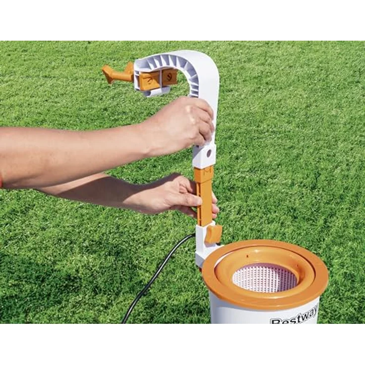 Bestway Flowclear Einhängefilter Skimatic Wasserfilter, weiß/orange, 3.974 l/h – Bild 5