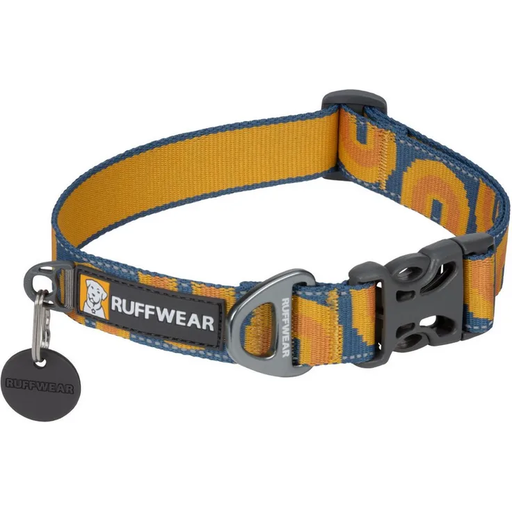 Ruffwear Hunde-Halsband CRAG™ COLLAR 25802-972, Canyon Oxbow, Reflektierendes Tubelok Webstoff, Aluminium V-Ring, Seiten-Klickverschluss