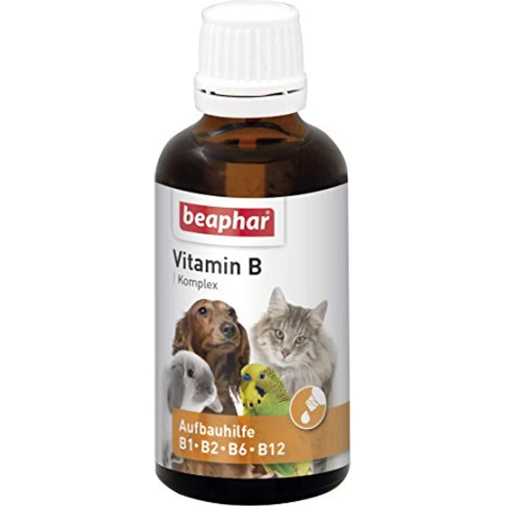 Vitamin-B-Komplex | B-Vitamine für Hunde, Katzen, Nager, Vögel | Zur Fellpflege von Haus-Tieren | Für ein gutes Wohlbefinden | Vitamin-Tropfen 50 ml - Preisvergleich – Bild 1