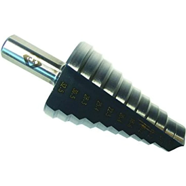 C.K T3012 HSS Stufenbohrer 12.5 - 32.5mm, 80mm Gesamtlänge, präzisionsgeschliffen, 3-Flächenschaft, für Bleche – Bild 2