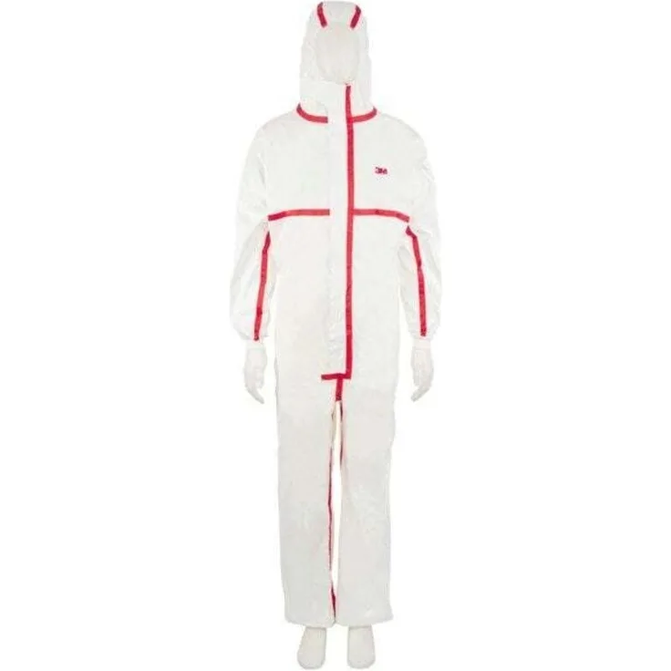 3M Gartenschutzanzug, Overall aus laminiertem Polyethylen und Polyester, weiß, Schutzart gegen Gas, Kategorie III