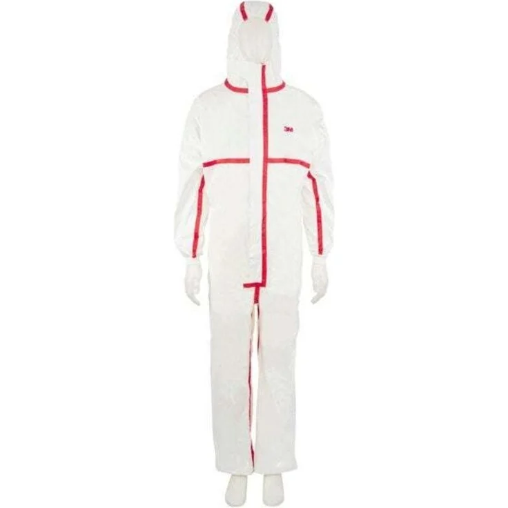 3M Gartenschutzanzug, Overall aus laminiertem Polyethylen und Polyester, weiß, Schutzart gegen Gas, Kategorie III