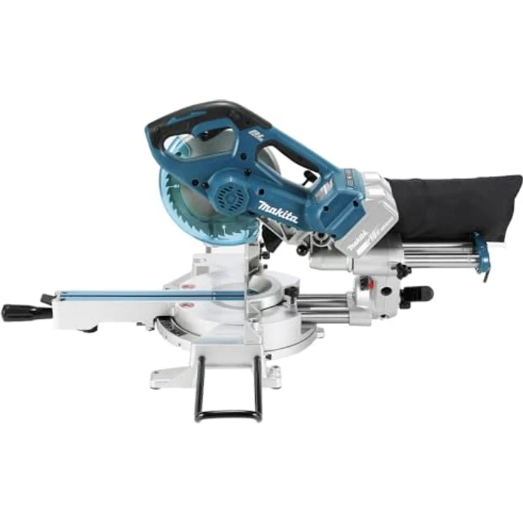 Makita Akku Kapp- und Gehrungssäge (Sägeblatt-ø 190 mm, Motorbremse, Arbeitstisch drehbar, Maße 655x430x445 mm, ohne Akku) DLS714NZ – Bild 4