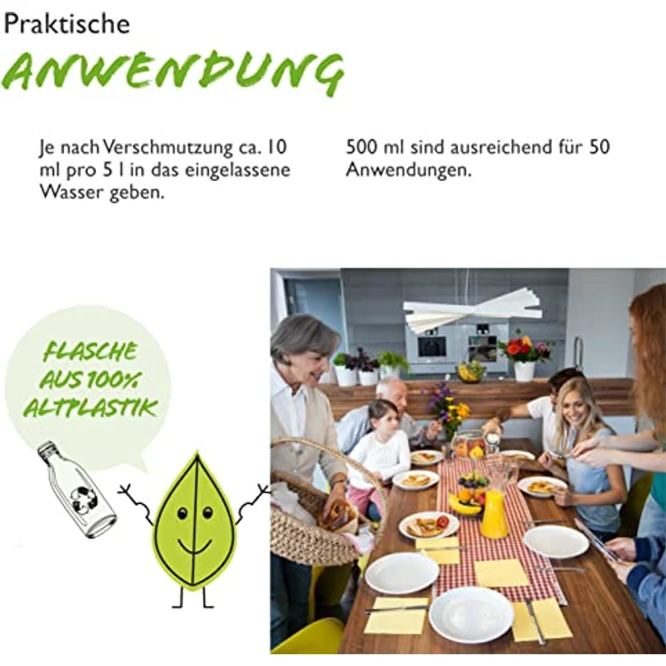AlmaWin Haushaltsreiniger 500 ml I Umweltfreundlicher Allzweckreiniger für den Haushalt I Mit Zitronen-Duft I Für alle wasserfesten Oberflächen I Frei von synthetischen Duft- & Farbstoffen I Vegan – Bild 5