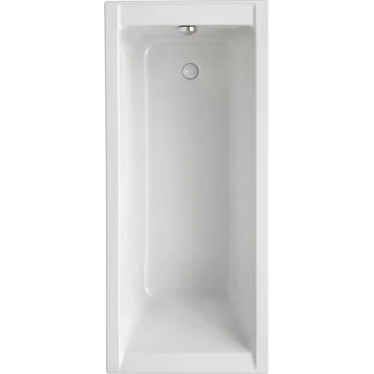 Ottofond Badewanne Costa 170 x 70 cm, weiß - Sanitäracryl, 210 L Fassungsvermögen, Fußablauf