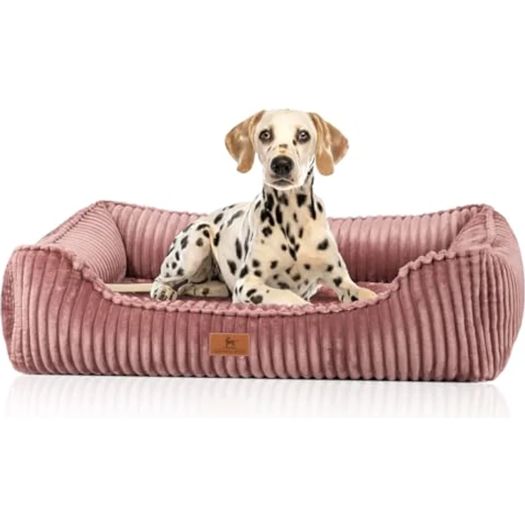 Knuffelwuff orthopädisches Hundebett Sedona XXL 120 x 85cm rosa, abnehmbarer und waschbarer Bezug, gelenkschonend und rutschfest – Bild 1