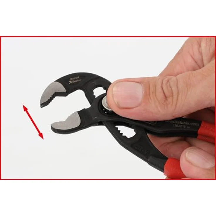 KS Tools 115.2015 Wasserpumpenzange 128mm, mit Druckknopfverstellung und tauchisoliertem Griff, Chrom Vanadium Stahl, max. Zangenöffnung 50mm – Bild 5