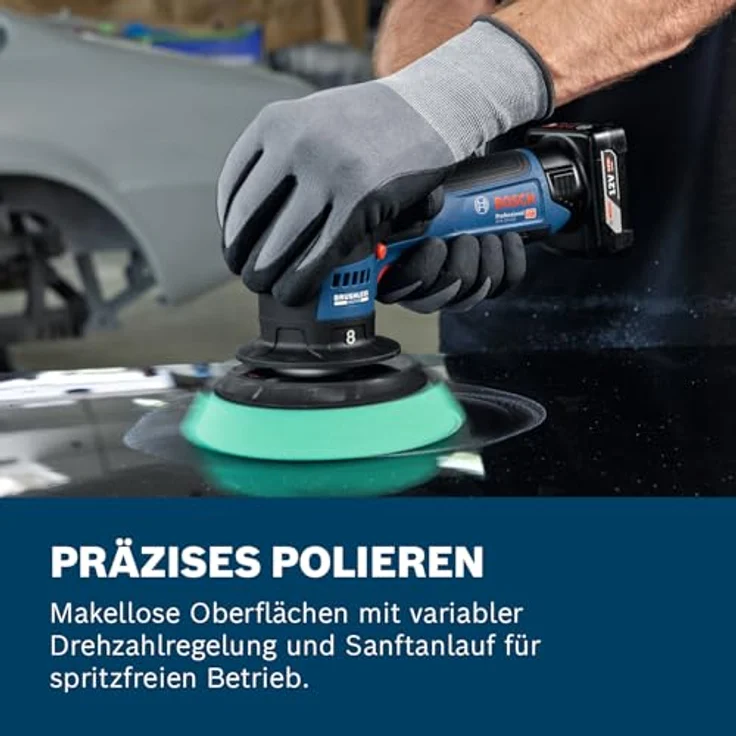 Bosch Professional GPX 12V-125, Akku Exzenterpoliermaschine mit 125-mm-Polierteller und bürstenlosem Motor, Kompakt und ergonomisch – Bild 3