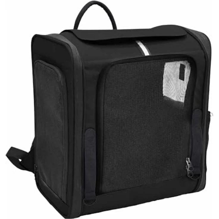 Nobby Rucksack TAHO schwarz 34 x 23 x 38 cm, strapazierfähige Mikrofaser, abwaschbar, für Tiere bis ca. 8 kg – Bild 1