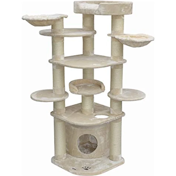 Nanook Premium Kratzbaum Gigant Deluxe XXL deckenhoch Katzenbaum für große Katzen Kletterbaum stabil standfest 15 cm Ø Kratzstamm, beige – Bild 2