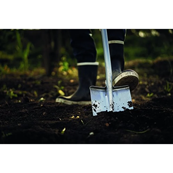 Fiskars Teleskop-Spaten für weiche, steinarme Böden, Rund, Länge 1,05 bis 1,25 m, Hochwertiger Borstahl, Schwarz-Silber, SmartFit, 1000620 – Bild 2