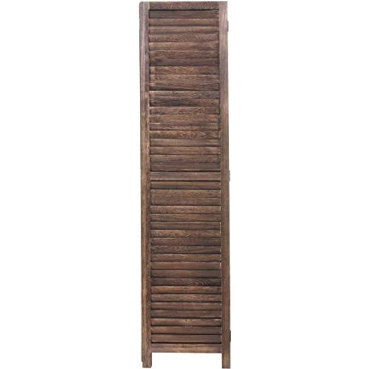 Mendler Paravent HWC-C30, Raumteiler Trennwand Sichtschutz, Shabby-Look Vintage, 170x160cm braun – Bild 4