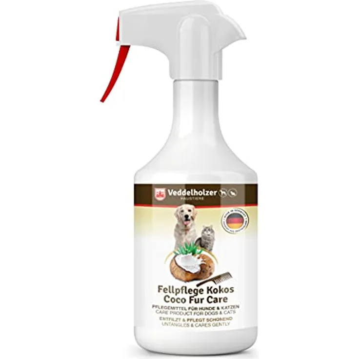 Veddelholzer 500 ml Kokos Fellpflege Hund & Katze. Entfilzungsspray Hunde, Katzen, Welpen, Fell. Katzen Zubehör, Hunde Zubehör, Hundeparfüm, Hunde Accessoires, Katzenpflege, Hundebedarf