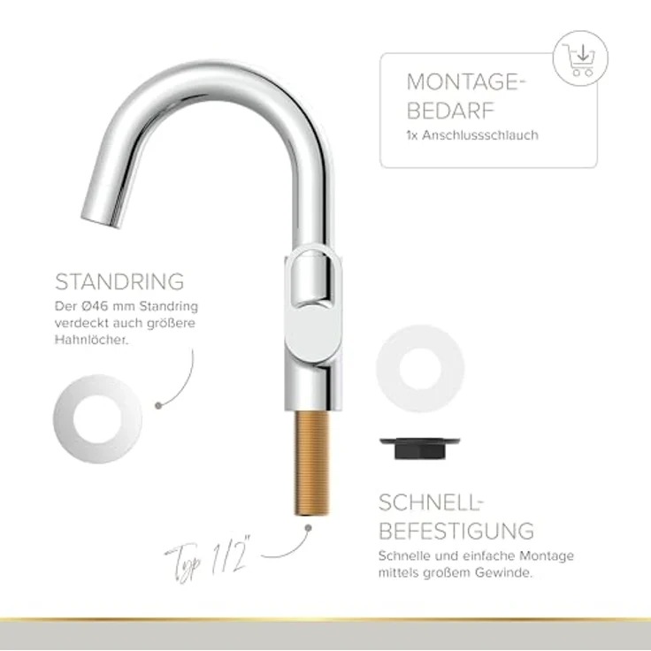 Lenz Kaltwasser-Standventil BOW, Chrom-Optik, schwenkbarer Auslauf, keramisches Oberteil, hochwertige Mischdüse, robust und pflegeleicht - 42400502 – Bild 5