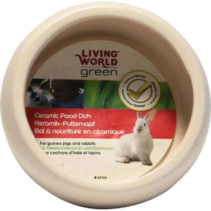 Living World Green Ergo Keramiknapf für Nager, elfenbein, groß, robust und langlebig, 420ml – Bild 2