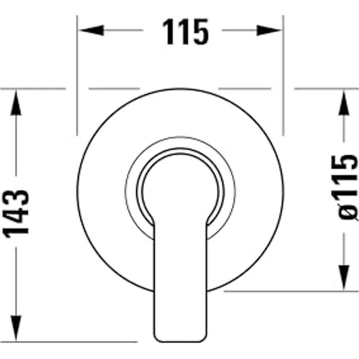 Duravit D-Code Duscharmatur Set für 1 Verbraucher, Einhebel-Brausemischer mit Keramikmischsystem, Schwarz Matt – Bild 5
