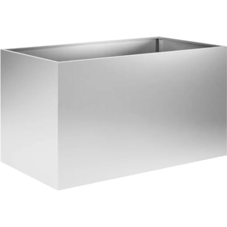 vidaXL Hochbeet, Garten-Pflanzgefäß Silber, 80 x 50 x 50 cm, aus verzinktem Stahl, wetterfest und stabil – Bild 1