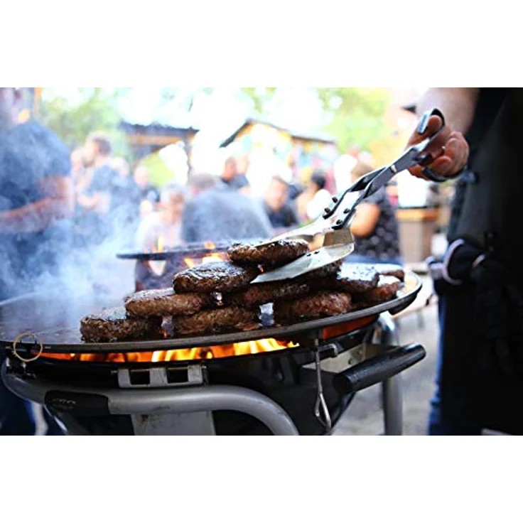 MOESTA-BBQ 19296 V-Tong BurgerZange 46cm – Burger-Patty-Grillzange mit Holzgriff – Edelstahl-Wendezange für Hackfleisch – Bild 4