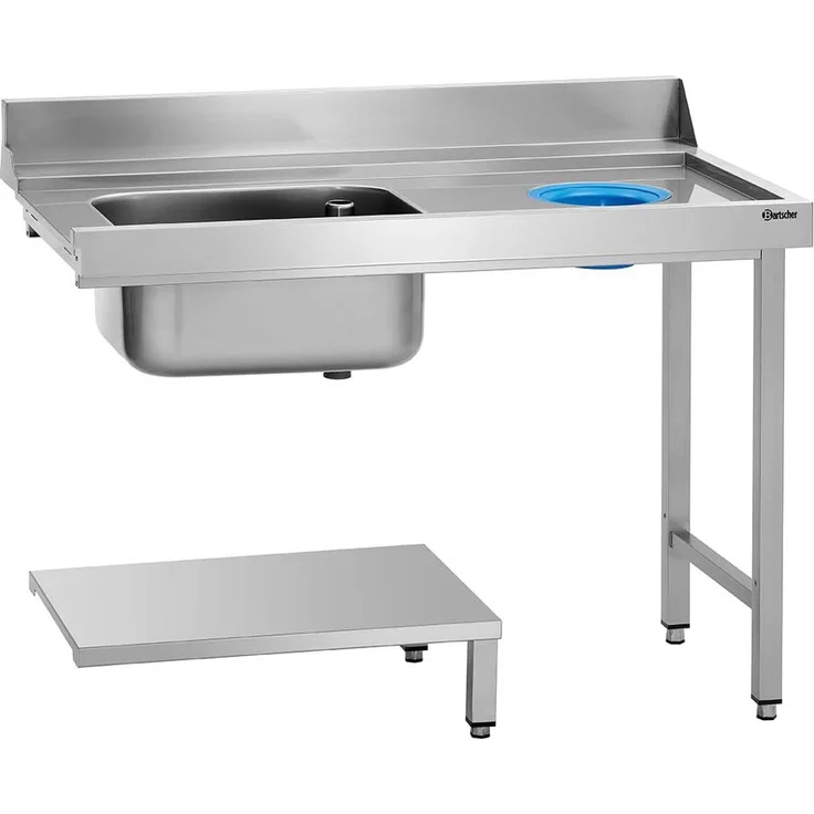 Bartscher Vorabräumung DS-R1BAS, 1,2 m breit mit Spüle und Abfallschacht