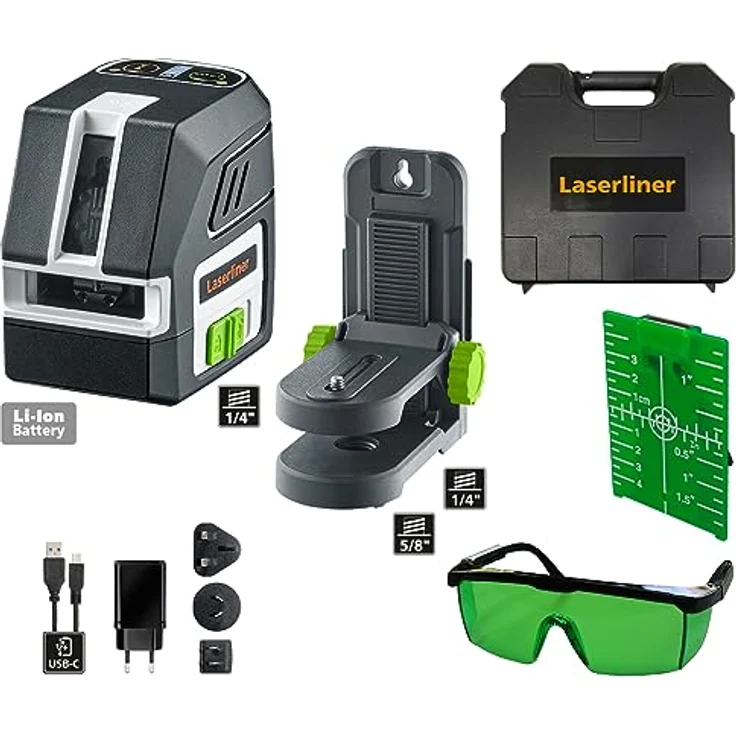 UMAREX PocketCross-Laser 2G, Kreuzlinienlaser mit 55m Reichweite, grünes Laserkreuz, manuelle Neigungsfunktion, inkl. Pocket Wall Holder und Zubehör – Bild 2