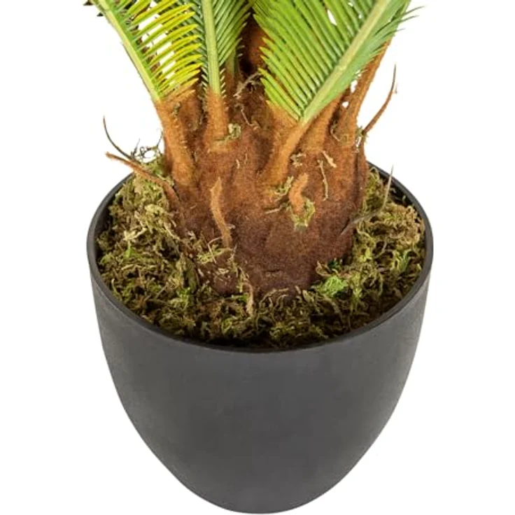 MID.YOU Kunstpflanze Grün, Kunststoff, 70x70x70 cm, inkl. Topf, Real-Touch-Oberfläche – Bild 3