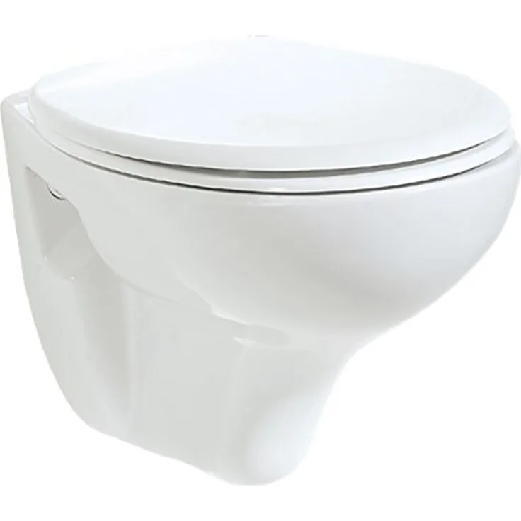 Creavit Tiefspül-WC TP320-00CB00E-0000, Hänge-WC mit Taharet-Düse (Bidet), weiß, aus Sanitärkeramik