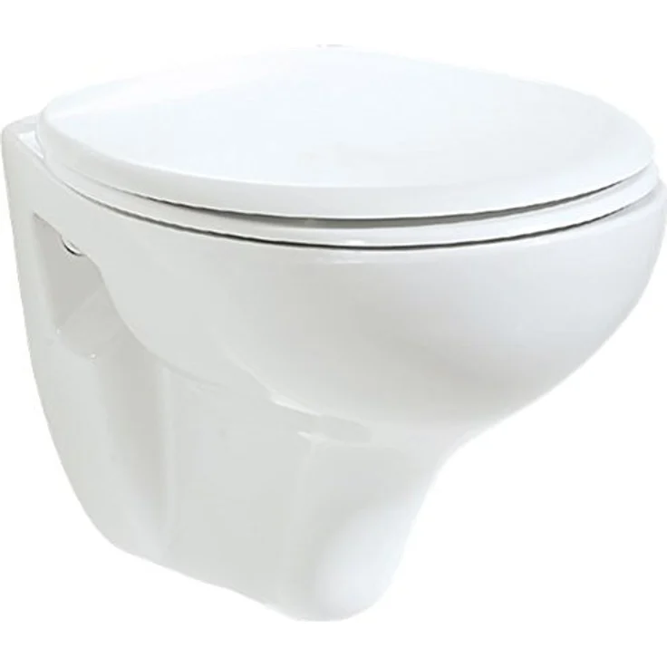Creavit Tiefspül-WC TP320-00CB00E-0000, Hänge-WC mit Taharet-Düse (Bidet), weiß, aus Sanitärkeramik – Bild 1