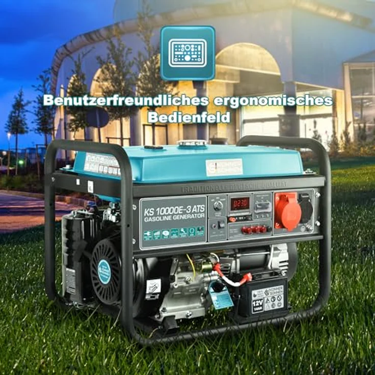 Könner & Söhnen KS 10000E-3 ATS Stromerzeuger Generator Benzin Notstromaggregat 8000 Watt, mit eingebauter ATS-Einheit (Automatischer Transferschalter) – Bild 6