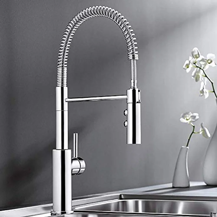 Blanco CATRIS-S Küchenarmatur mit beweglicher Schlauchbrause, Edelstahl federflexibel und umschaltbarem Brausestrahl – Bild 2