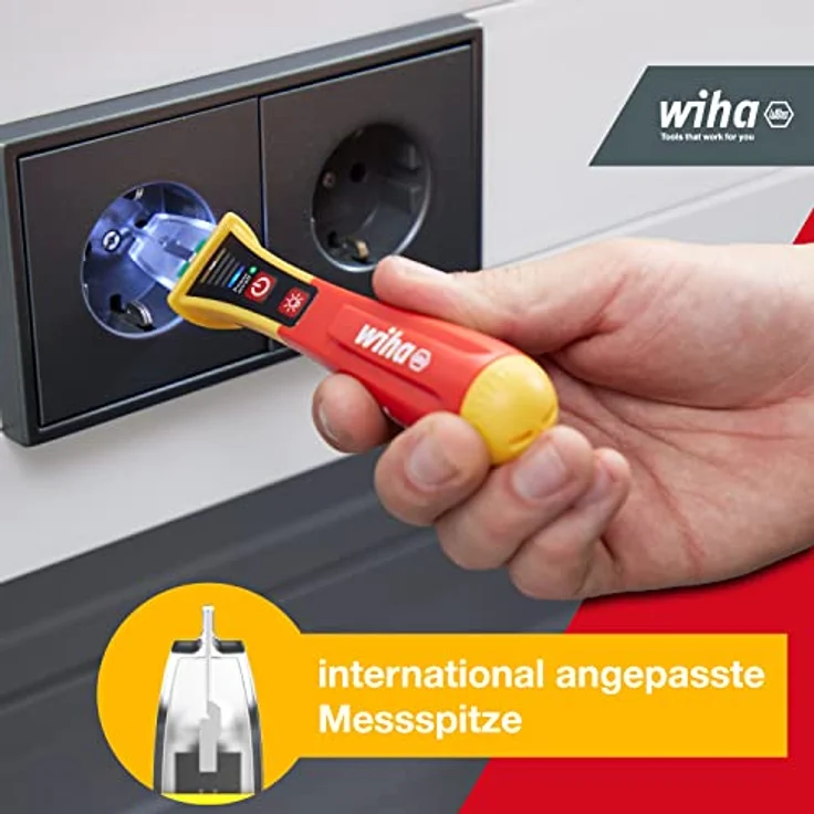 Wiha Spannungsprüfer Volt Detector berührungslos, einpolig (43798) 90 1.000 V AC, inkl. 2X AAA-Batterien – Bild 4