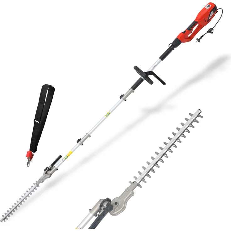 HECHT Elektro-Hochheckenschere 695, Teleskop Heckenschneider mit 900 Watt Motor und 41 cm Schnittlänge