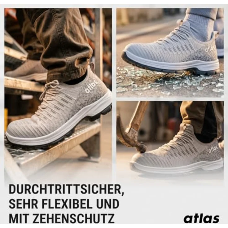 Atlas Sicherheitsschuhe 77500 FAST 10, Arbeitsschuhe, Sicherheitsschuhe, weiß, Größe 10 – Bild 2