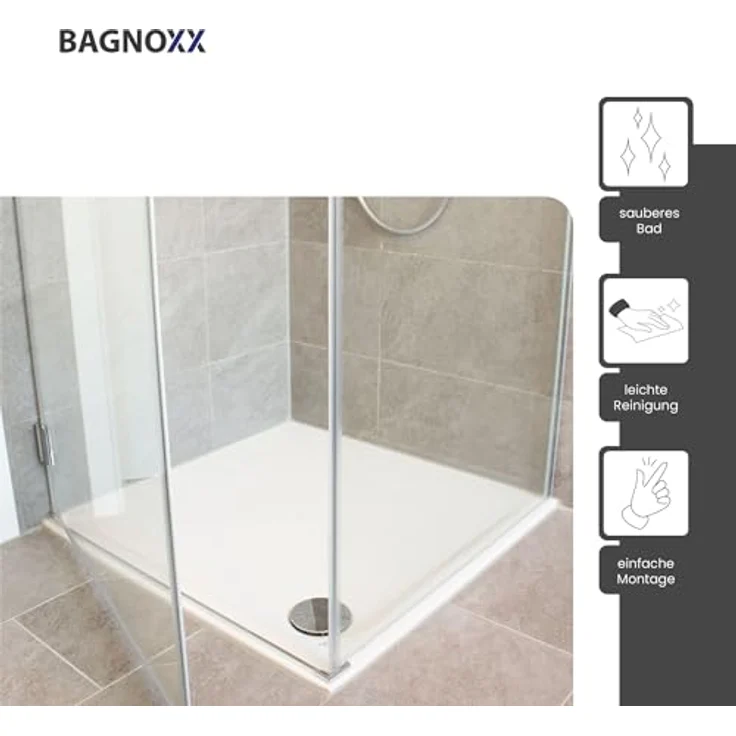 Bagnoxx Hohlkammerprofil Wandabschluss 2m für 6mm Glas, transparent, schimmelbeständig und UV-beständig – Bild 3