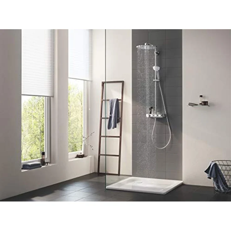 GROHE Euphoria Smartcontrol 310 Duo - Duschsystem mit Thermostatbatterie (wassersparend, 2 Strahlarte, inkl. Duschablage, Verbrühungsschutz), chrom, 26507000 – Bild 4