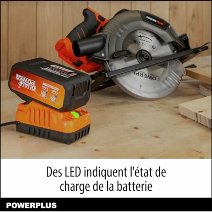 Powerplus POWDP90640, Dual Power Akku- und Ladegeräteset mit 40V 5000mAh Akku, orange – Bild 6