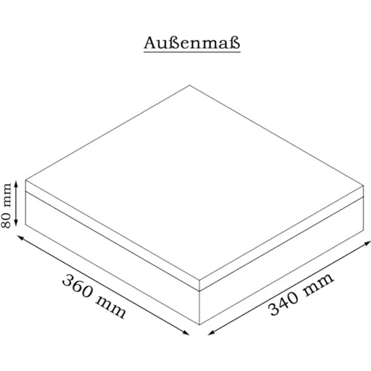 ECI Tools Werkzeugkoffer ECI Alu-Koffer Leer mit Aluminium Leisten Koffer Box Innenmaß 34 x 30,  DIN A4 Ordner schmal, Farbe Weiß – Bild 6