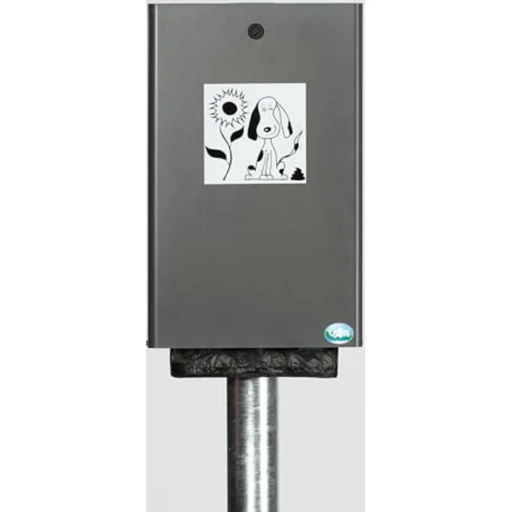 PROREGAL Robuster Hundekotbeutelspender für 200 Beutel | Wand- oder Rohrmontage | Verzinkter Stahl | Grau